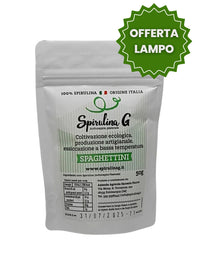 3 confezioni Spirulina G in spaghettini da 50 grammi 100% Superfood  - 50 grammi in omaggio e PDF
